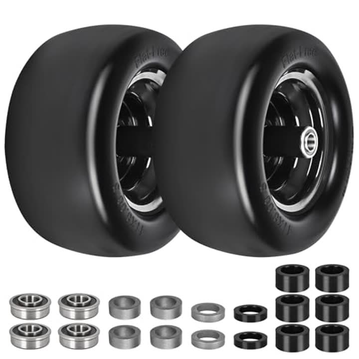 11x6.00-5" Flat Free Tires – 11x6-5 Solid Smooth Lawn Mower Tires/Wheel…