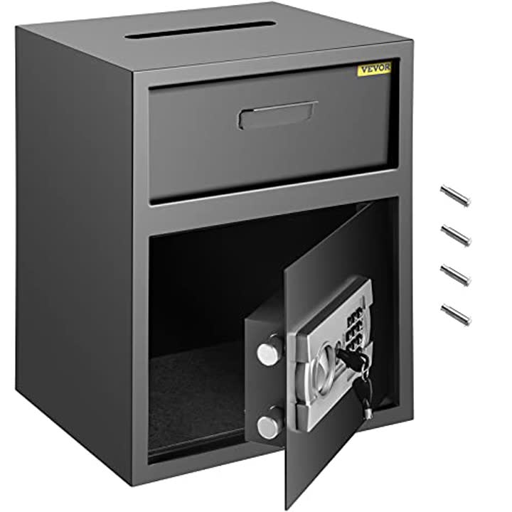 VEVOR Digital Depository Safe 1.7 Cubic Feet with Deposit Slot Black