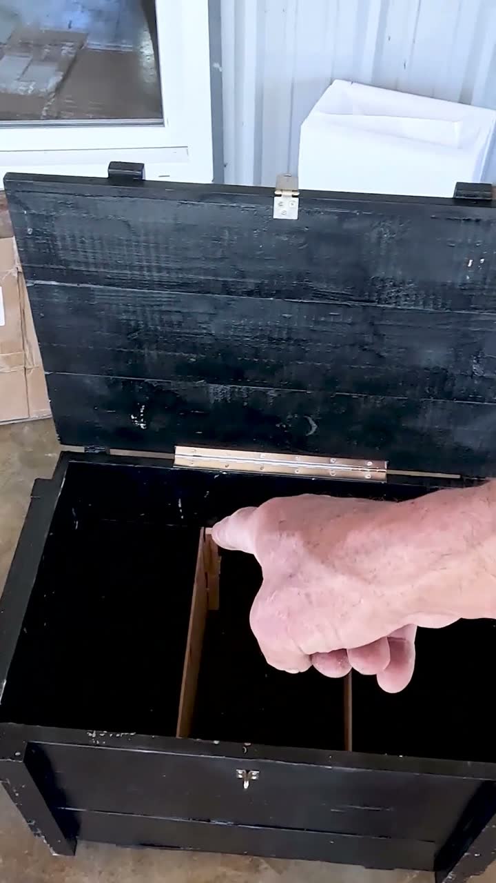 Dude RV pointing inside the open chest from the KACOLA video